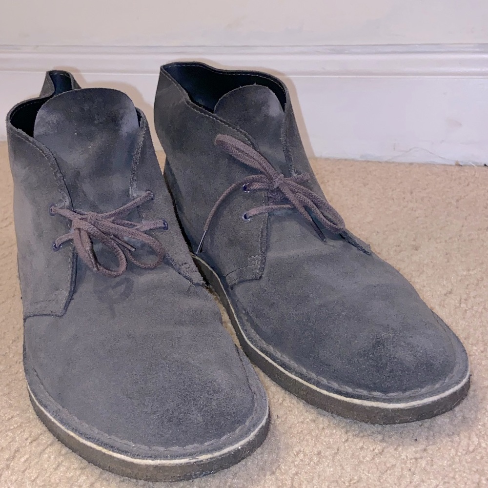 Clarks Desert Boots gray suede leather